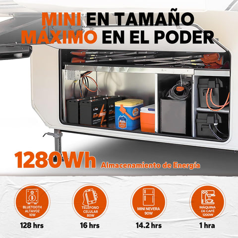 Batería de Litio LiFePO4 de Ciclo Profundo LiTime 12V 100Ah MINI, solo 8.6 kg