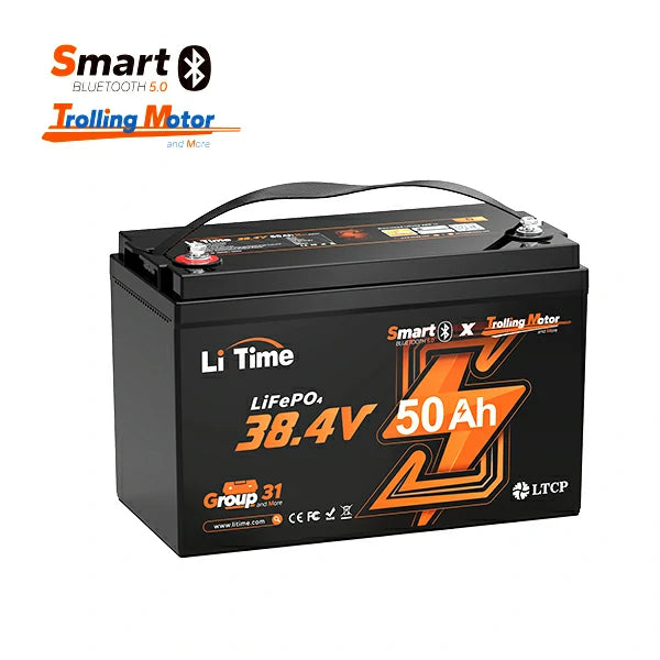 Batería de Litio de Ciclo Profundo LiTime 36V 50Ah con Bluetooth – Grupo 31 para Motor de Arrastre de 120 lb y Aplicaciones Marinas