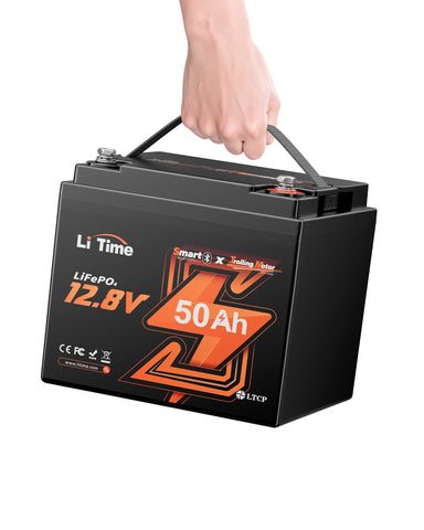 Batería LiFePO4 12V 50Ah para motor eléctrico de pesca con Bluetooth y protección contra bajas temperaturas