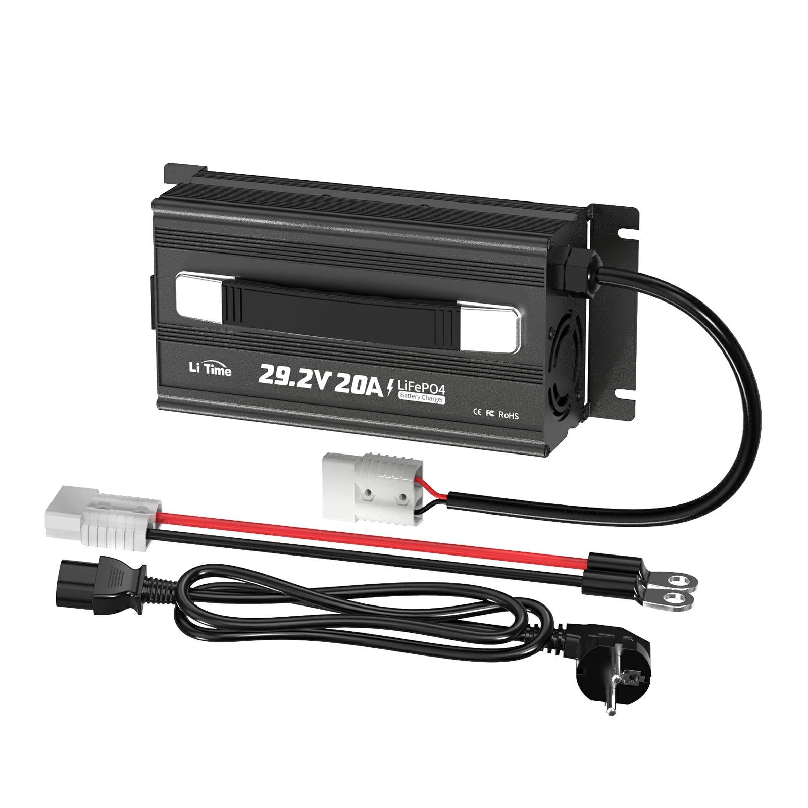Cargador de batería de litio LiTime 29.2V 20A para batería de litio LiFePO4 de 24V