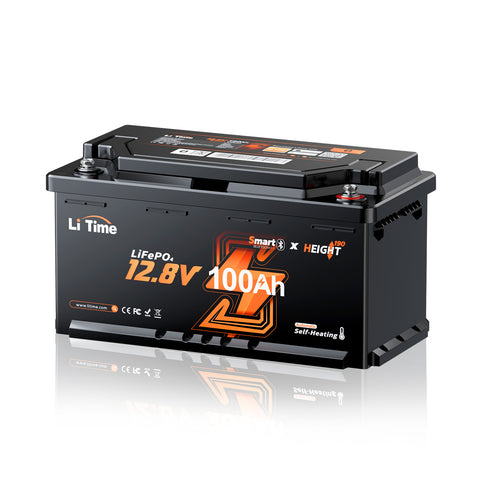 Batería LiFePO4 12V 100Ah – 200A Continua para Mover Autocaravanas, con Bluetooth, Calefacción y Formato DIN H8