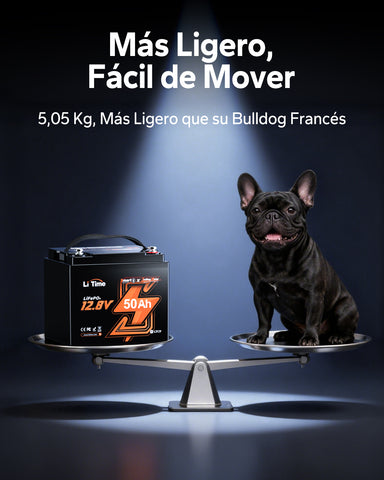 Batería LiFePO4 12V 50Ah para motor eléctrico de pesca con Bluetooth y protección contra bajas temperaturas