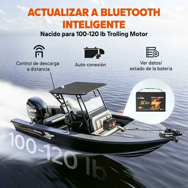 Batería de Litio de Ciclo Profundo LiTime 36V 50Ah con Bluetooth – Grupo 31 para Motor de Arrastre de 120 lb y Aplicaciones Marinas