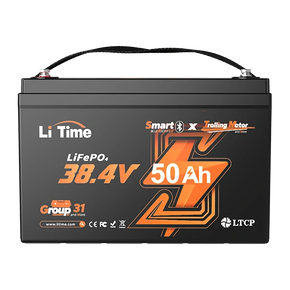 LiTime 36V 50Ah Batería de Litio de Ciclo Profundo con Bluetooth – Grupo 31 para Motor de Arrastre de 120 lb y Aplicaciones Marinas