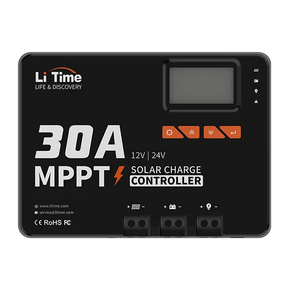 Regulador de carga solar LiTime 30A MPPT 12V/24V Bluetooth integrado