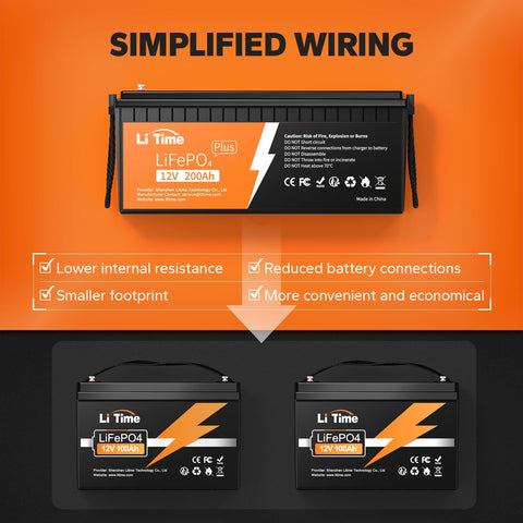 LiTime Batteria 12V 200Ah Plus LiFePO4 - BMS 200A - LiTimeFR/IT/ES