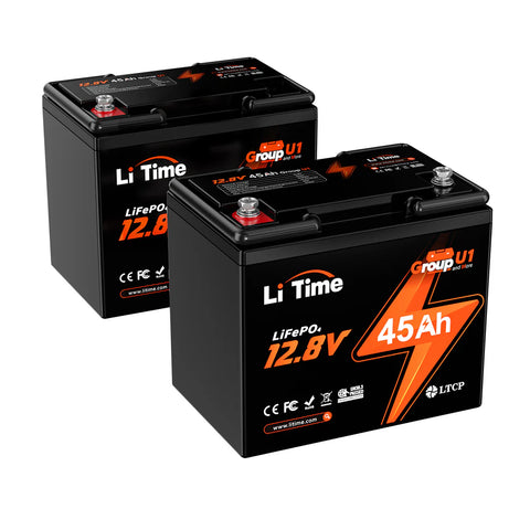 LiTime 12V 45Ah Grupo U1 Batería de Litio de Ciclo Profundo , Para Sillas de Ruedas y Scooters de Movilidad
