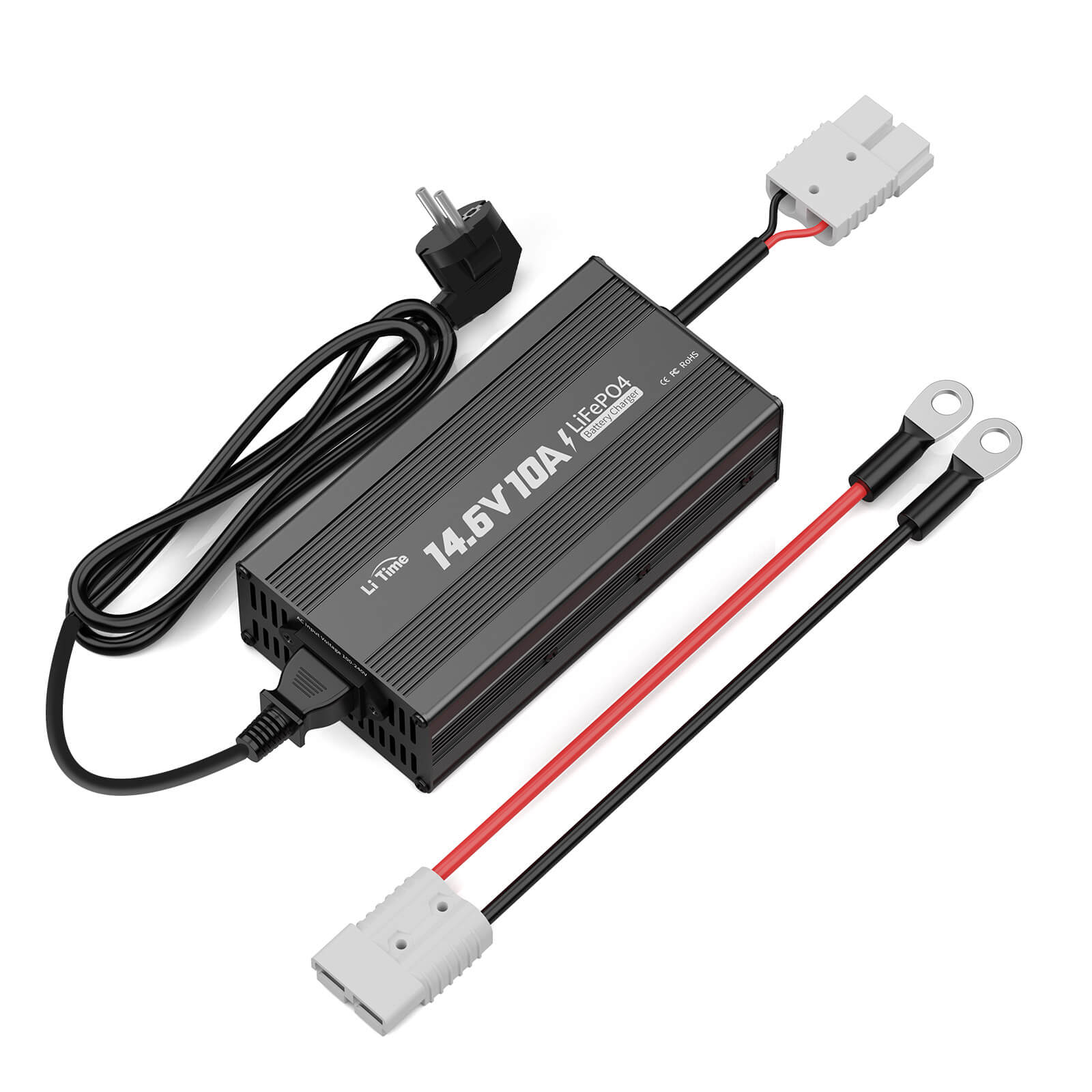 LiTime Caricabatterie 12V (14,6V) 10A per Batterie LiFePO4 - LiTimeFR/IT/ES