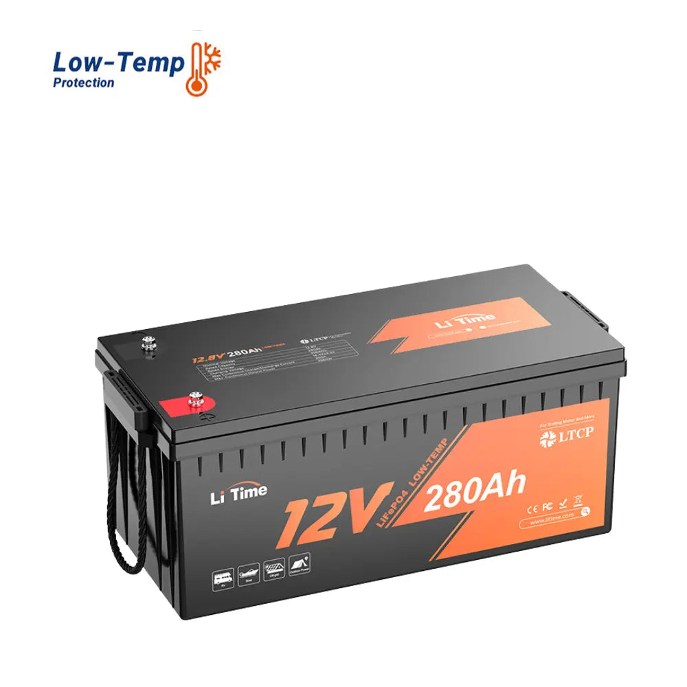 LiTime 12V 280Ah Plus Batería de Ciclo Profundo con Protección en Baja Temperatura - BMS de 200A